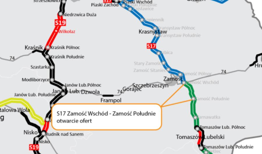 GDDKiA. Nie brakuje chętnych na budowę S17 pod Zamościem GDDKiA. Nie brakuje chętnych na budowę S17 pod Zamościem