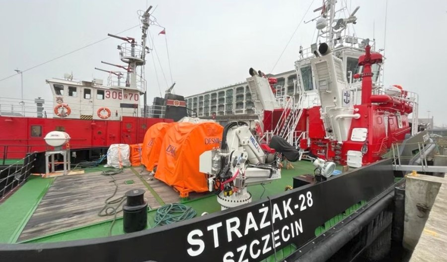 Nowy statek pożarniczy w Porcie Szczecin Nowy statek pożarniczy w Porcie Szczecin