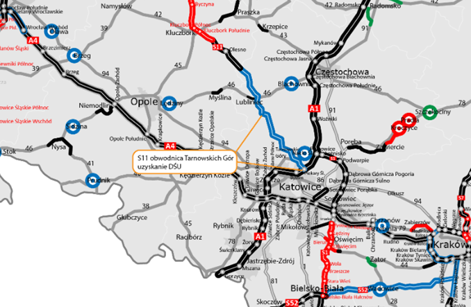 Wybrano wariant drugiego odcinka S11 na Śląsku. Co z węzłem Piekary Śląskie?