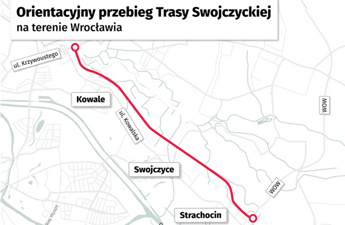 Trasa Swojczycka z przetargiem na studium korytarzowe