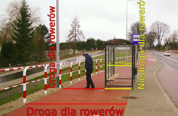 Przystanek na drodze dla rowerów. Urzędnicy nie widzą problemu