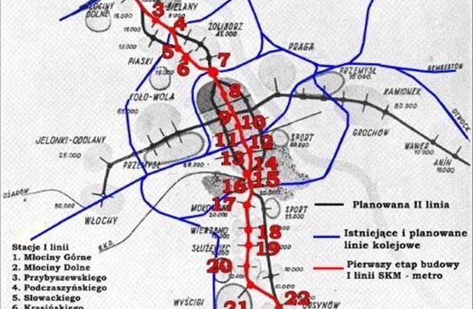 Mało znana koncepcja warszawskiej SKM – cz.1
