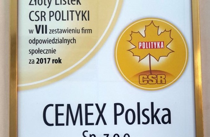 Złoty listek CSR dla CEMEX Polska