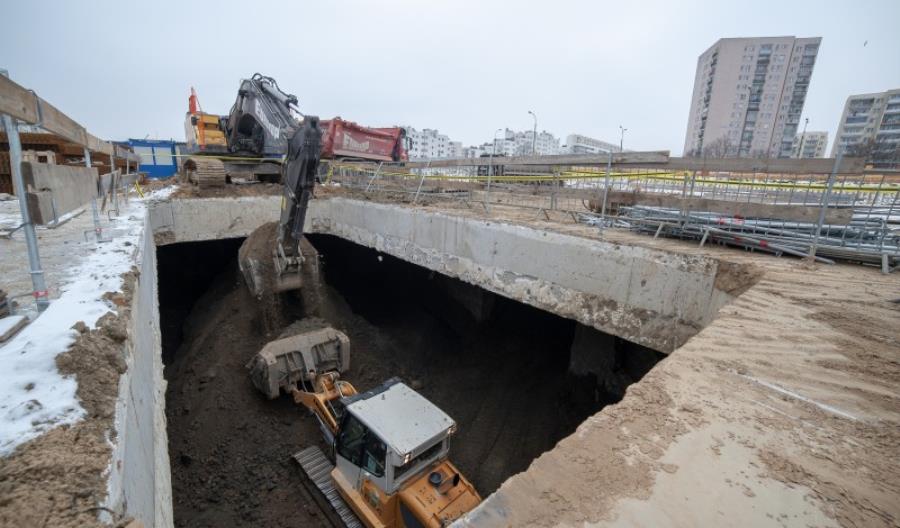Warszawa: Krótka przerwa zimowa na budowie tunelu na Ursynowie Warszawa: Krótka przerwa zimowa na budowie tunelu na Ursynowie