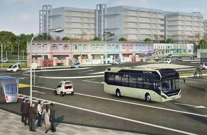 Autonomiczny autobus Volvo testowany w Singapurze
