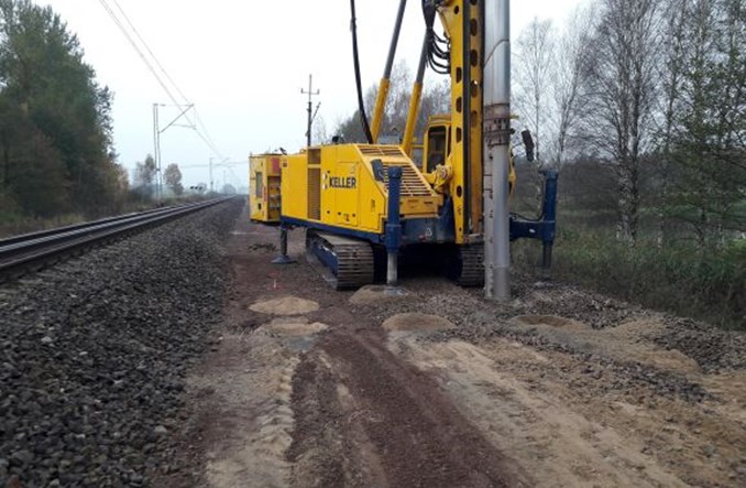 Wzmocnienie nasypu czynnej linii kolejowej nr 353  