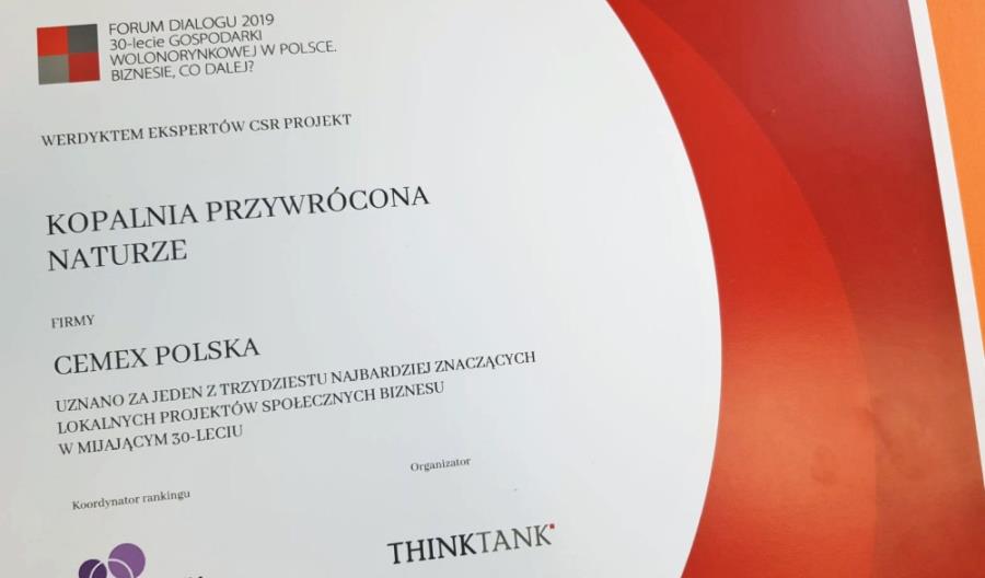 Projekty CEMEX wśród najważniejszych społecznych projektów ostatniego 30-lecia Projekty CEMEX wśród najważniejszych społecznych projektów ostatniego 30-lecia