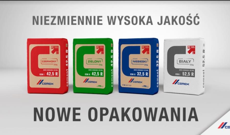 Cementy CEMEX w nowych opakowaniach, z niezmienną gwarancją jakości Cementy CEMEX w nowych opakowaniach, z niezmienną gwarancją jakości