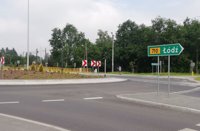 Nowe rondo na DW-710 w Konstantynowie Ł. gotowe