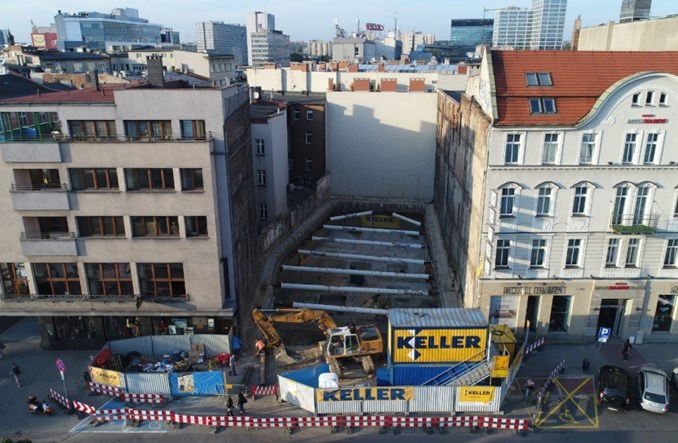 Zabezpieczenie wykopu oraz posadowienie fundamentów w ramach rozbudowy Hotelu Diament w Katowicach