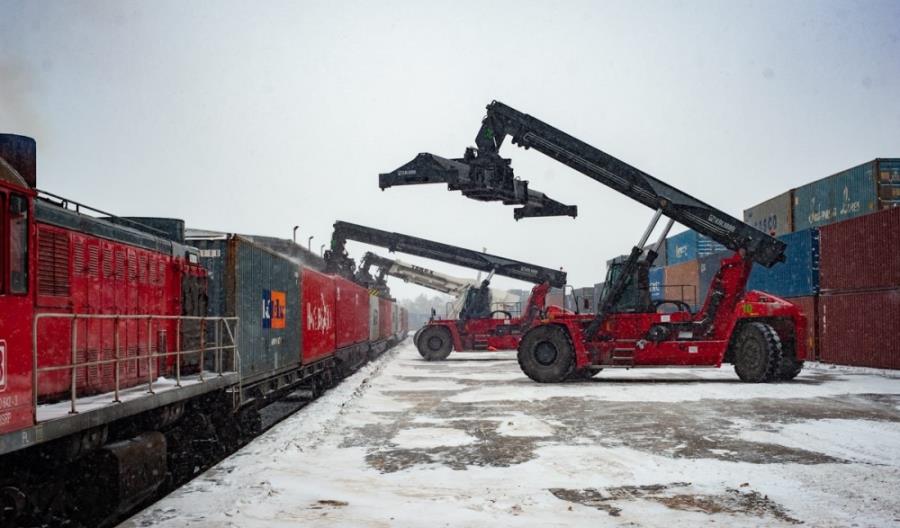 Do Małaszewicz dotarł pociąg z dużym transportem z Chin Do Małaszewicz dotarł pociąg z dużym transportem z Chin