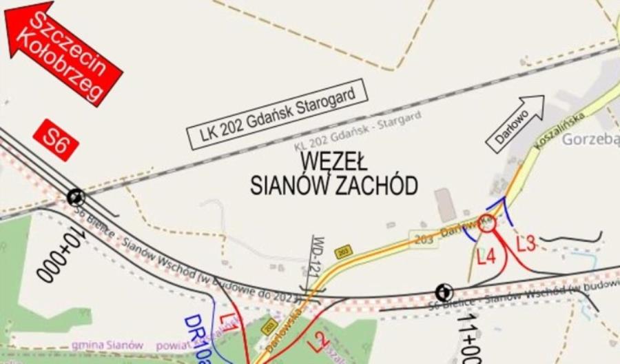 Kto wybuduje węzeł Sianów Zachód na S6? Kto wybuduje węzeł Sianów Zachód na S6?