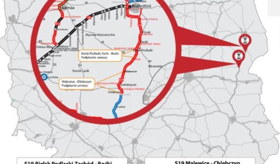 Wykonawcy przejmują dwa odcinki S19 na Podlasiu Wykonawcy przejmują dwa odcinki S19 na Podlasiu