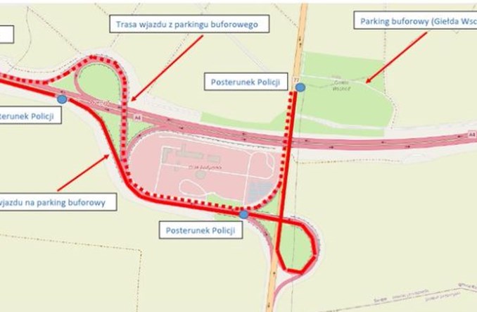 Powstał parking buforowy na A4 przed granicą 