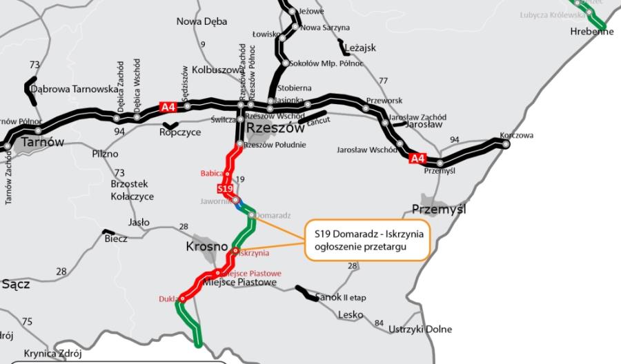 Rusza przetarg na S19 z Domaradza do Iskrzyni Rusza przetarg na S19 z Domaradza do Iskrzyni