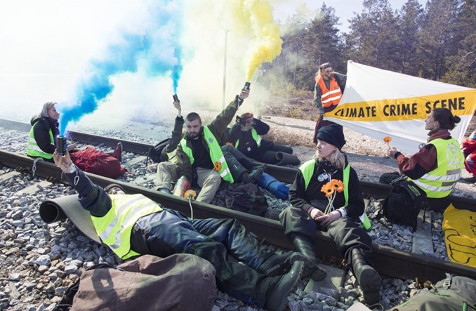 Greenpeace blokuje kolejowe transporty węgla w Finlandii