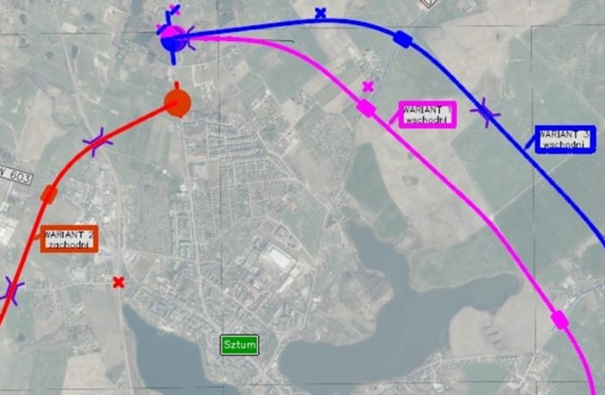 Którędy obwodnica Sztumu – wariant wybrany