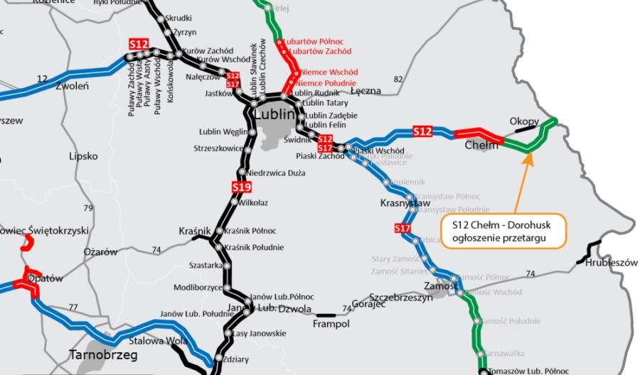 GDDKiA ogłasza przetarg na S12 Chełm – Dorohusk GDDKiA ogłasza przetarg na S12 Chełm – Dorohusk