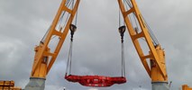TBM, który wydrąży tunel S19 płynie do Polski [zdjęcia]