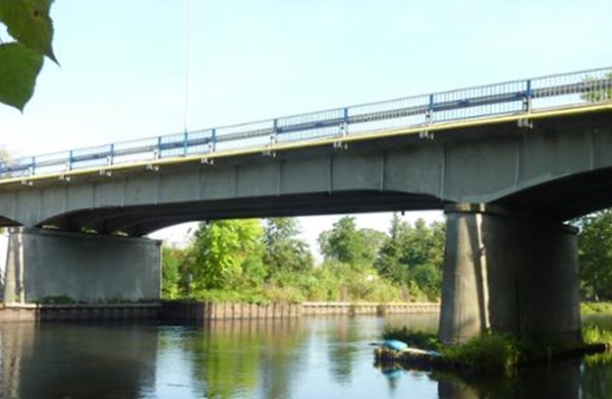 Ujście blisko nowego mostu