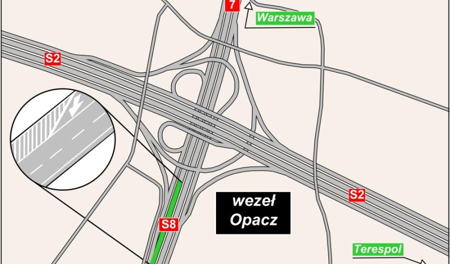 Warszawa. Na węźle Opacz po nowemu Warszawa. Na węźle Opacz po nowemu
