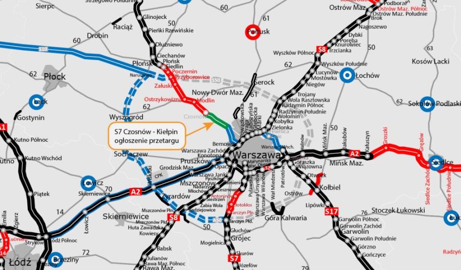Ruszy budowa siódemki pod Warszawą. Szukają wykonawcy Ruszy budowa siódemki pod Warszawą. Szukają wykonawcy