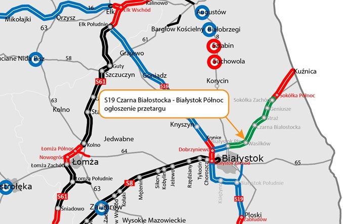 GDDKiA rusza z przetargiem na S19 koło Białegostoku 