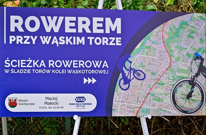 Sochaczew: Rowerem przy wąskim torze. PKP SA przekazały grunty