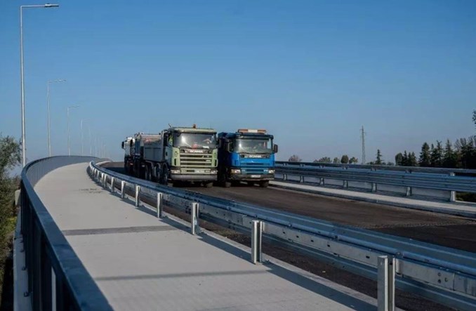 Most na Dunajcu koło Tarnowa po próbach obciążeniowych 