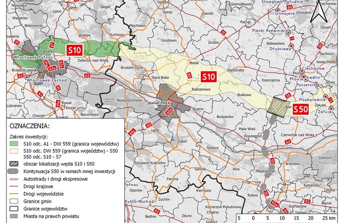 Od A1 do Obwodnicy Aglomeracji Warszawskiej. Droga S10 w przygotowaniu