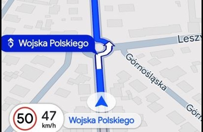 Google Maps wyświetla limity prędkości użytkownikom w Polsce