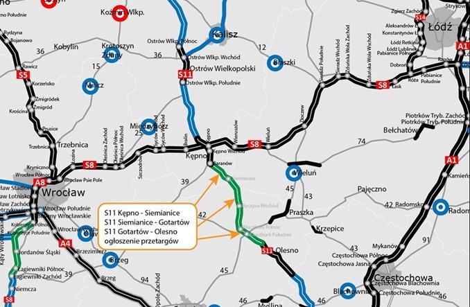 Są oferty na S11 Kępno – Olesno. W sumie 25 propozycji