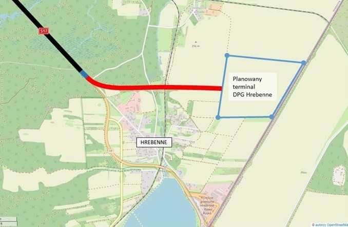 Za mały budżet na projekt drogi do terminala w Hrebennem