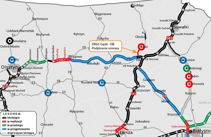 Budimex rozbuduje DK-65 Gąski – Ełk