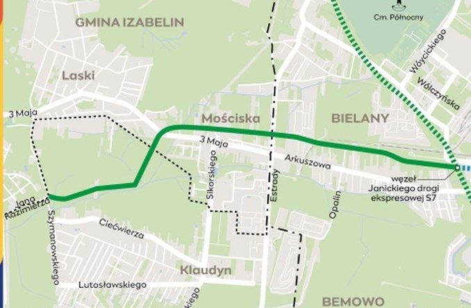 Warszawa: Będzie nowe połączenie drogowe do Izabelina