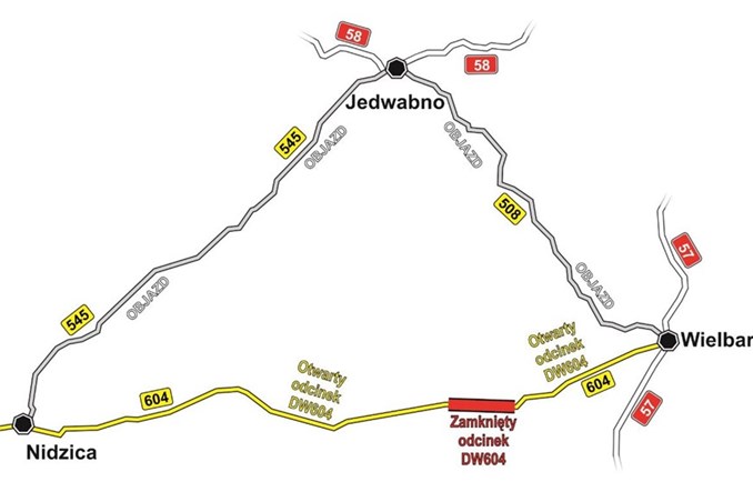 Warmińsko-mazurskie. Wojsko ćwiczy na DW-604. Droga zamknięta 