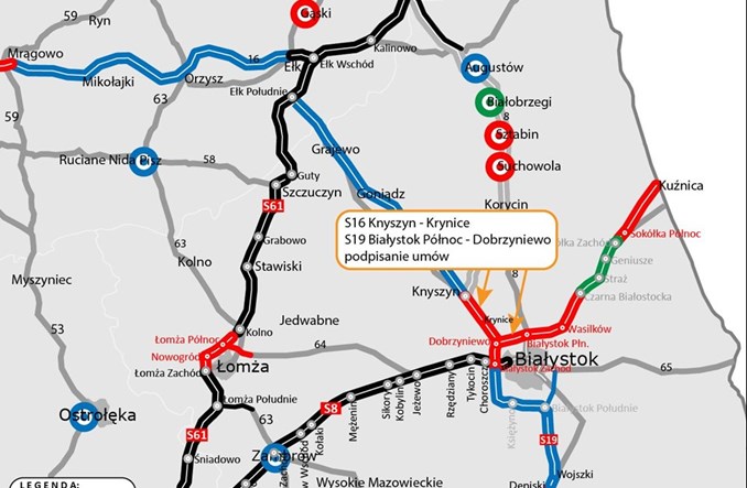 Podlaskie. Odcinki S16 i S19 w rękach wykonawców 