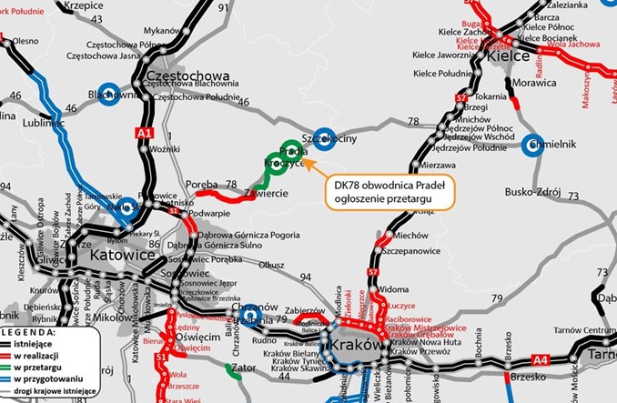 Śląskie. GDDKiA szuka chętnych do wybudowania obwodnicy w ciągu DK-78