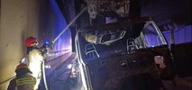 Nocny pożar w tunelu pod Ursynowem [zdjęcia]