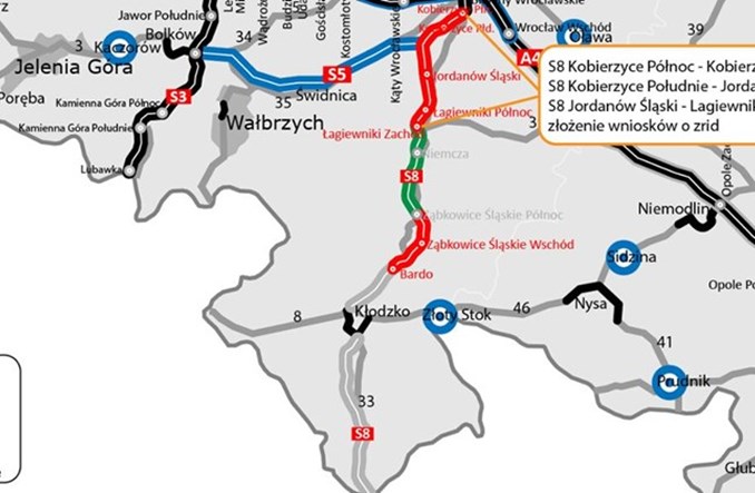 Niebawem będzie mogła ruszyć budowa trzech odcinków S8