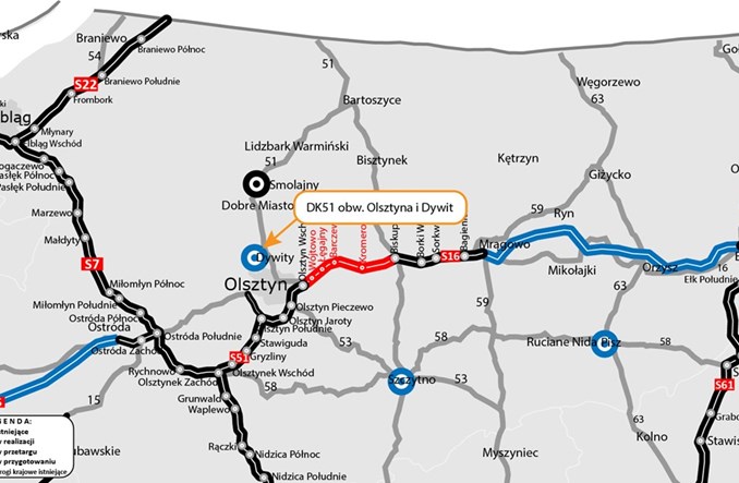 Wybrano wariant obwodnicy Olsztyna i Dywit