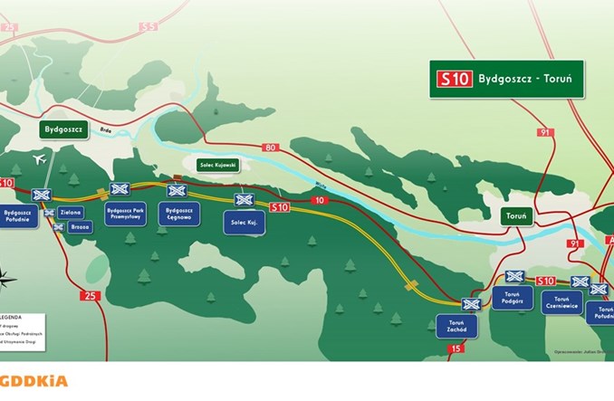 S10 Bydgoszcz – Toruń. Dwa odcinki w budowie, dwa czekają na ZRID