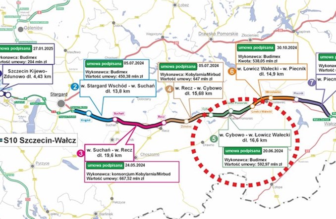 Trzeci odcinek S10 zaprojektowany. Jest wniosek o ZRID