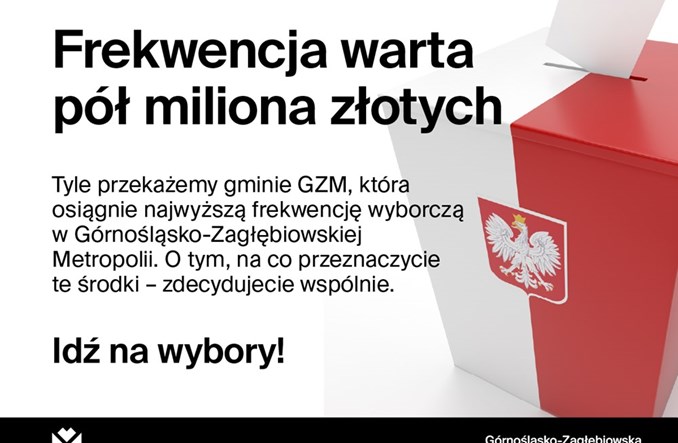 Frekwencja warta pół miliona złotych – GZM nagrodzi gminę z najwyższą frekwencją 