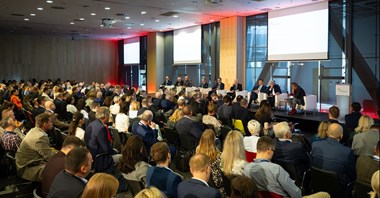 Woźniak, Kurkowski, Kwieciński (GDDKiA), Wyborski, Mochocki (PKP PLK), Czernicki (CPK) na Kongresie Infrastruktury Polskiej!