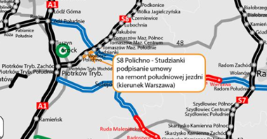 S8 Łódź - Warszawa. Strabag wyremontuje najstarszy odcinek