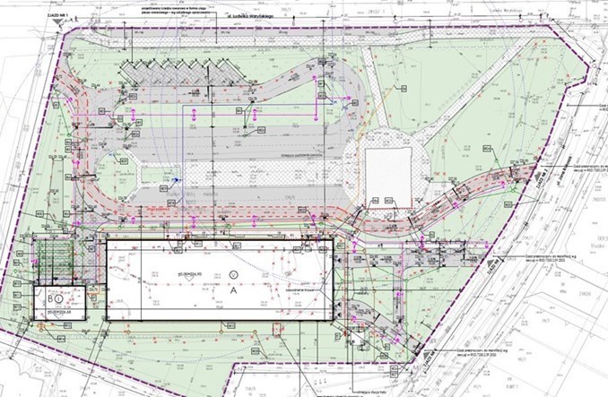 Busko-Zdrój z planem piętrowego parkingu P&R na 500 aut