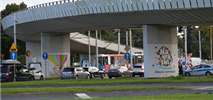 Uszkodzenie estakady we Wrocławiu