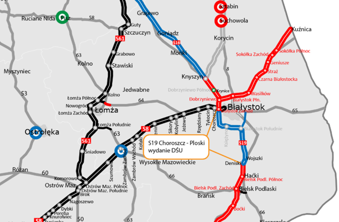 S19. Zmodyfikowano decyzję środowiskową dla obwodnicy Białegostoku