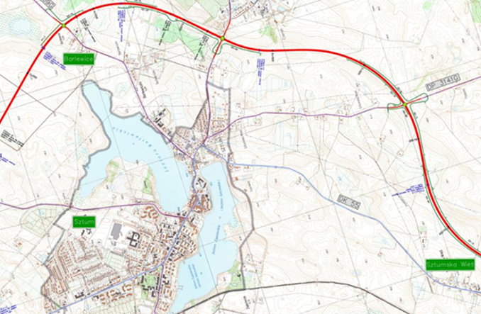 Obwodnica Sztumu zaprojektowana